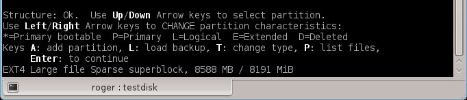 Found partition, bottom message