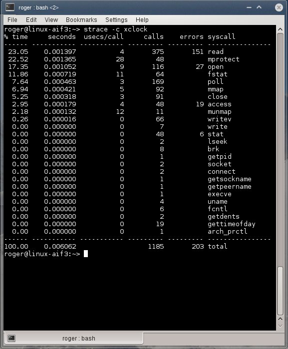 Strace, good machine
