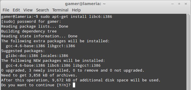 Install 32-bit libs