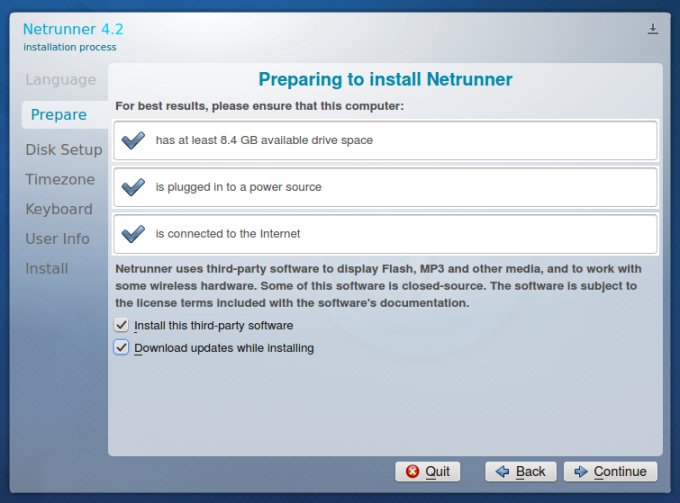 Preparing to install