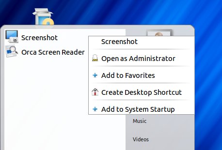 Right-click on the menu
