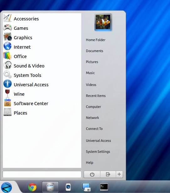 Main menu inline search