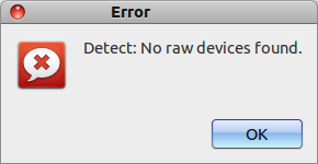 No raw devices found