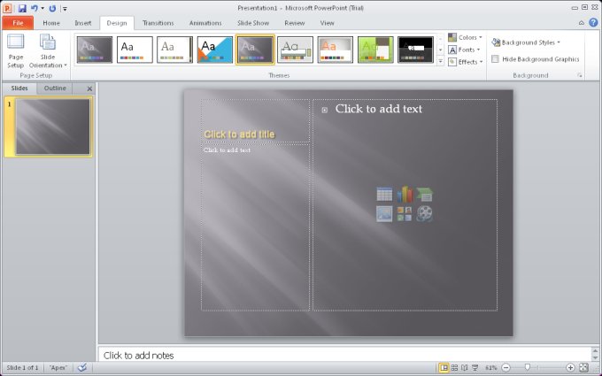 PowerPoint running