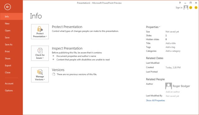 Document information