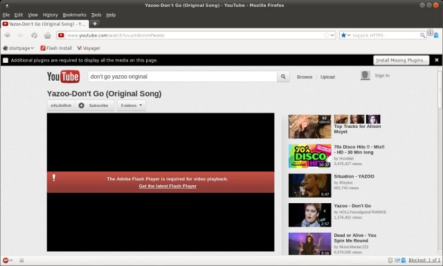 No Flash in live session