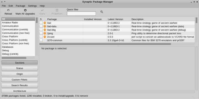 Synaptic package manager