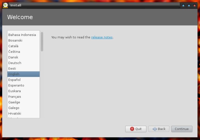 Begin install. inconsistent theme