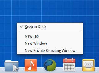 Contextual dock actions 1