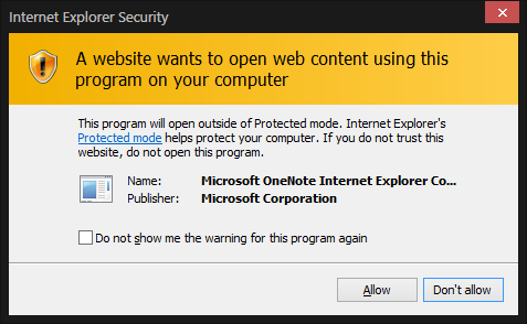 Confusing security warning