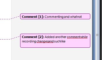 Comments, line breaks