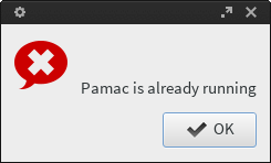 Pamac already running