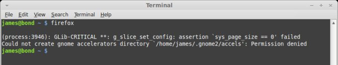 Gnome permissions problem, Firefox startup