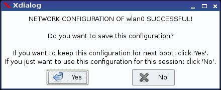 Network config successful
