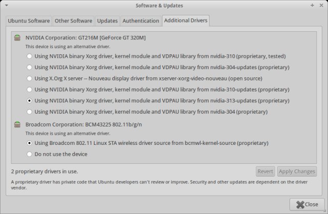 Nvidia drivers loaded