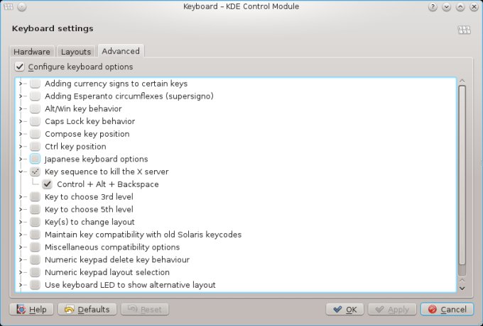 Restart X via keyboard shortcut
