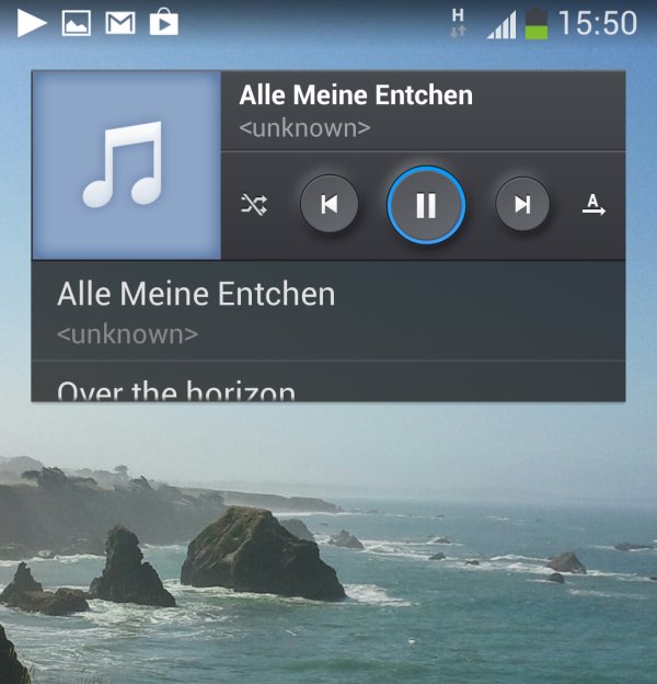 Lock screen, music controls
