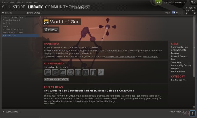 My games, Linux only