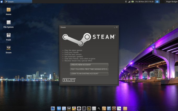 Steam running