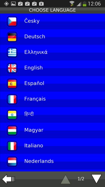 Be-On-Road language selection