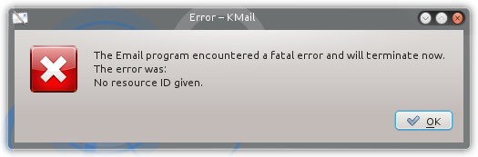 Kmail errors