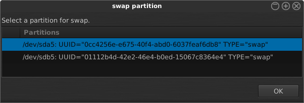 Why only one swap partition