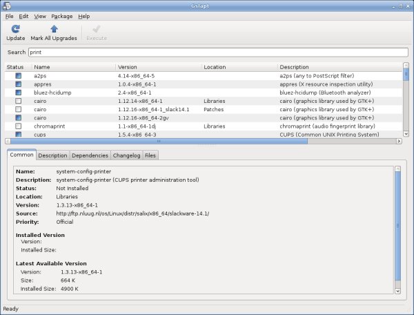 system-config-printer, install