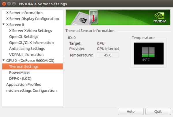 Nvidia card temp