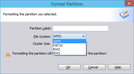 Supported filesystems