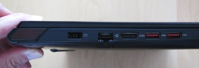 Left side, peripherals