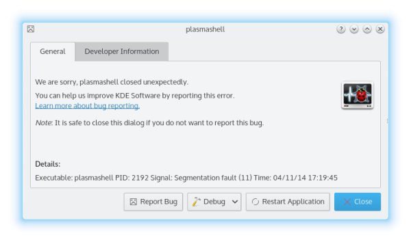 Plasma Shell crashes