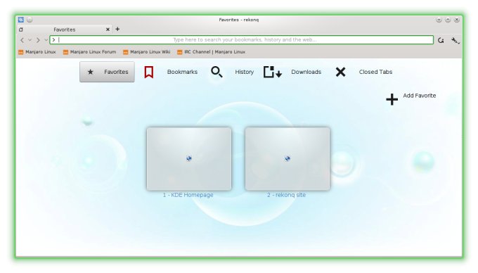 Rekonq, nice not useful