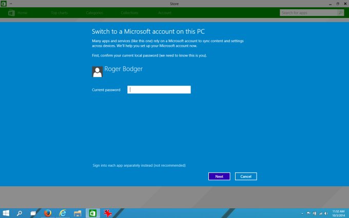 Can't use Store without online account