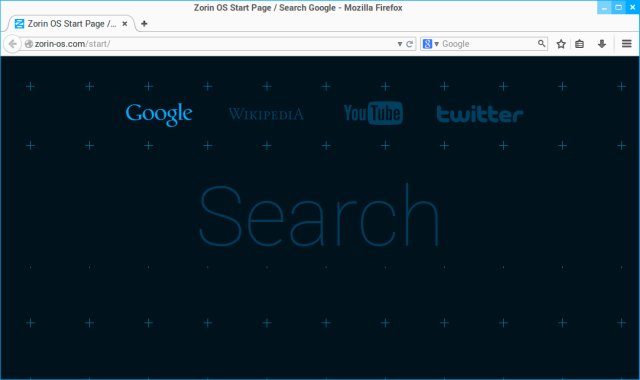 Firefox search page