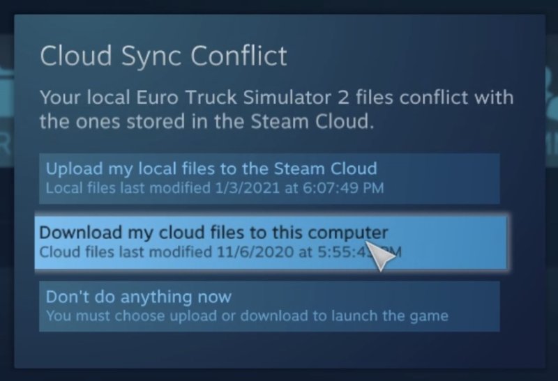 Cloud save conflict