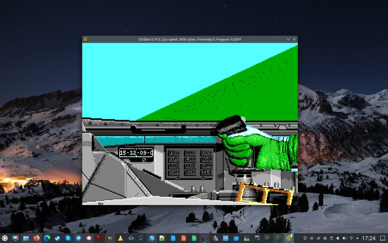 F-16 simulator, playing