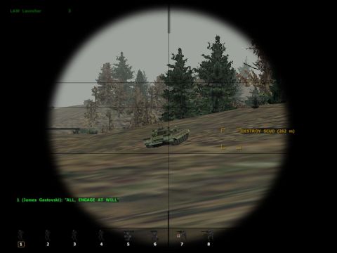 Enemy tank in sights