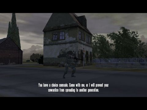 Threatening a cowardly comrade