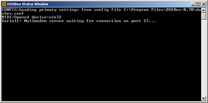 DOSBox multiplayer serial console