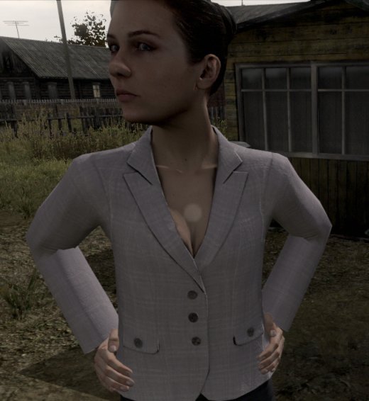 Woman, flirting with soldier