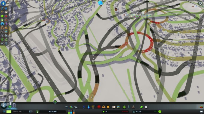 Underground road map, busy