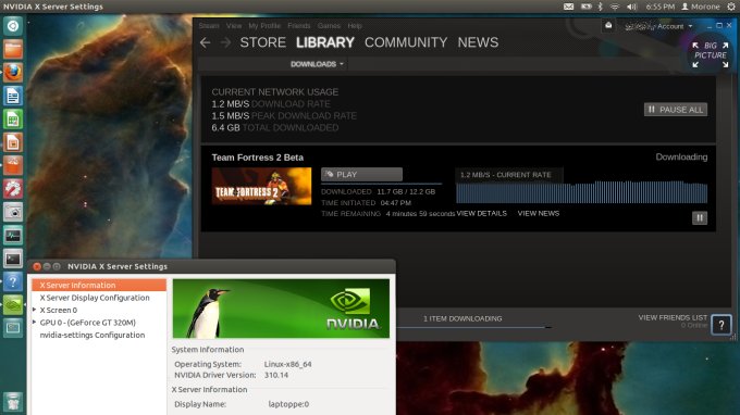 Desktop, with Nvidia panel