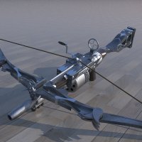 Steampunk crossbow pistol icon