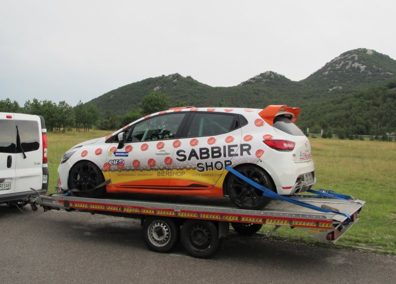 Clio Cup, packed for travel